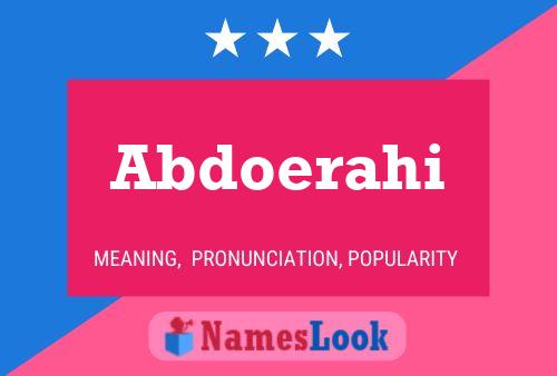 Abdoerahi Name Poster