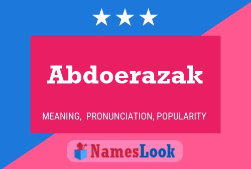 Abdoerazak Name Poster