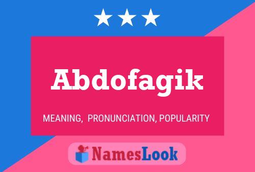 Abdofagik Name Poster