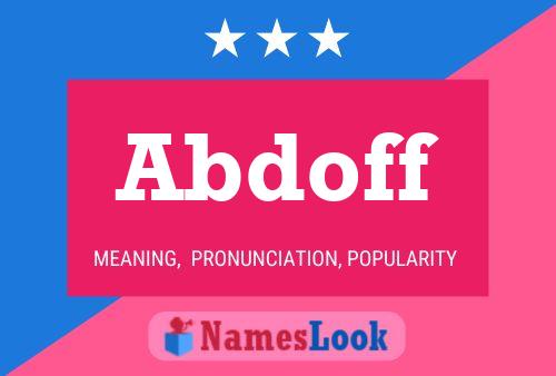 Abdoff Name Poster