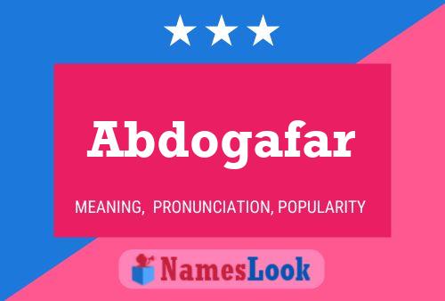 Abdogafar Name Poster