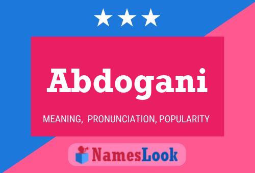 Abdogani Name Poster