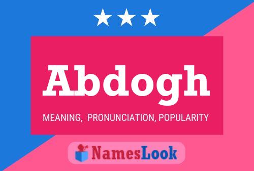 Abdogh Name Poster