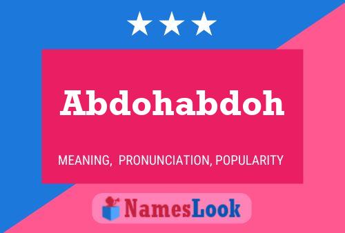 Abdohabdoh Name Poster