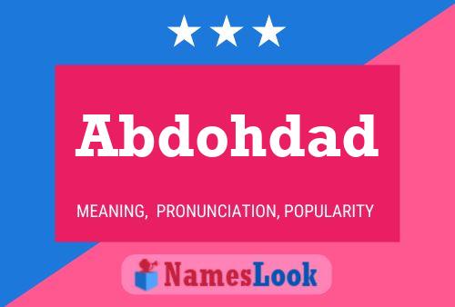 Abdohdad Name Poster