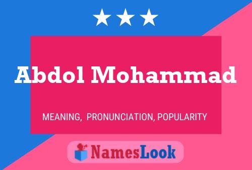 Abdol Mohammad Name Poster