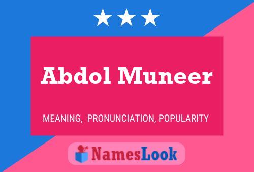 Abdol Muneer Name Poster