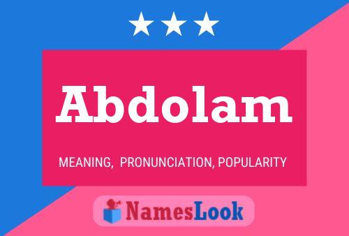 Abdolam Name Poster