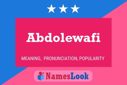 Abdolewafi Name Poster