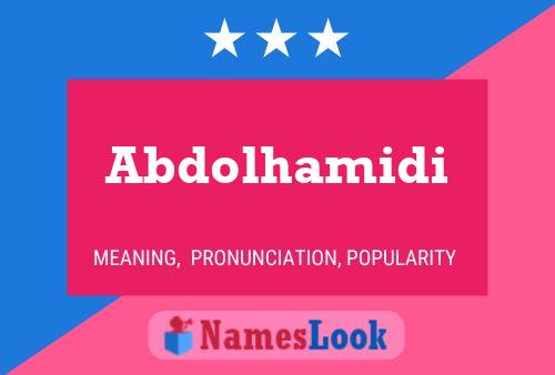 Abdolhamidi Name Poster