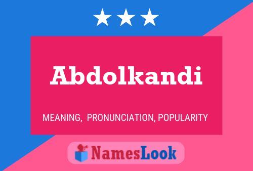 Abdolkandi Name Poster