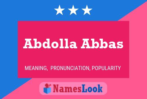 Abdolla Abbas Name Poster