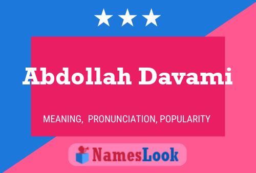 Abdollah Davami Name Poster