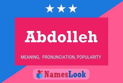 Abdolleh Name Poster