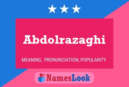 Abdolrazaghi Name Poster