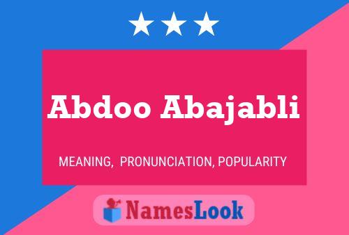 Abdoo Abajabli Name Poster