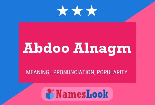 Abdoo Alnagm Name Poster