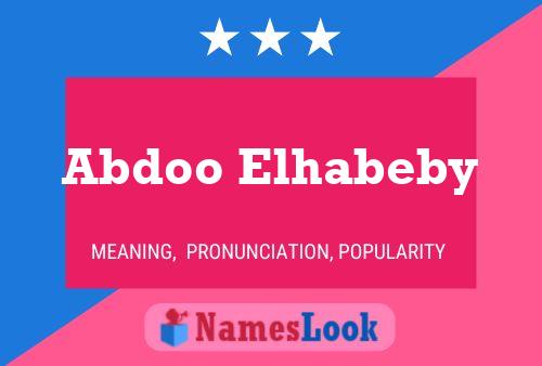 Abdoo Elhabeby Name Poster