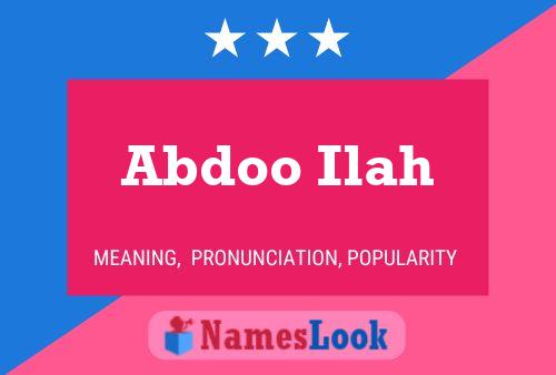 Abdoo Ilah Name Poster