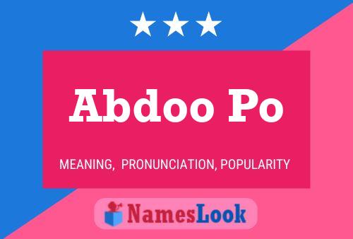 Abdoo Po Name Poster