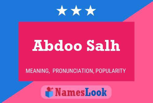 Abdoo Salh Name Poster