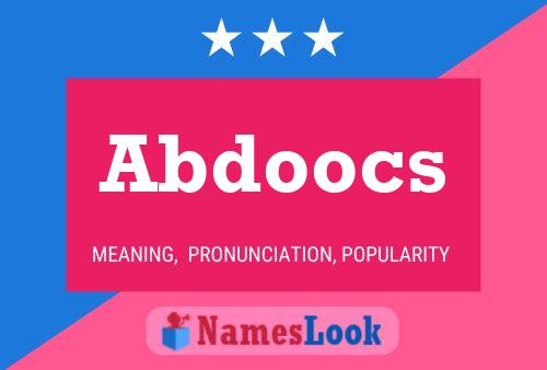 Abdoocs Name Poster