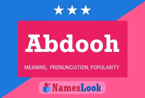 Abdooh Name Poster