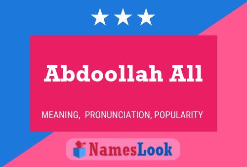 Abdoollah All Name Poster