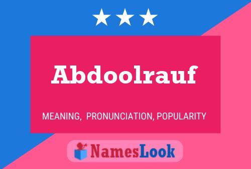 Abdoolrauf Name Poster