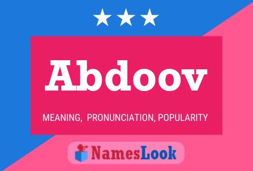 Abdoov Name Poster