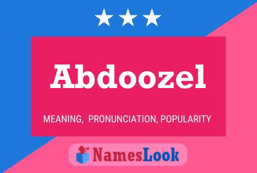 Abdoozel Name Poster