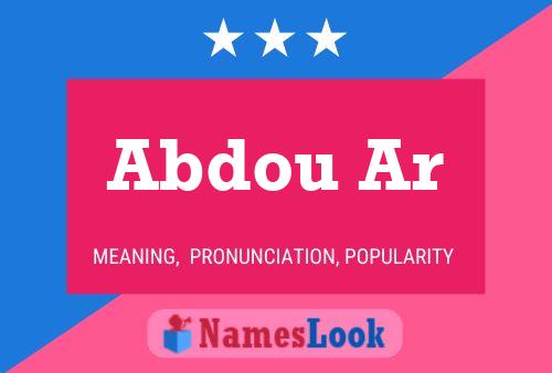 Abdou Ar Name Poster