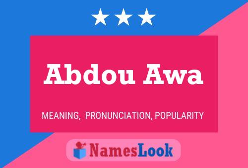 Abdou Awa Name Poster