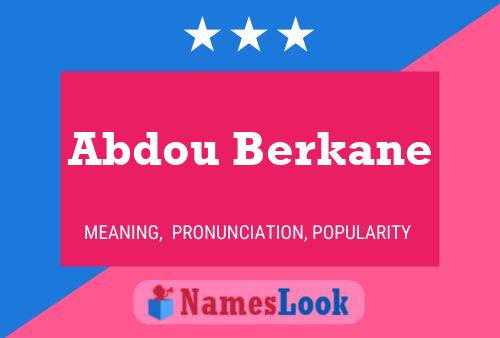 Abdou Berkane Name Poster