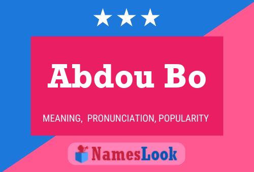 Abdou Bo Name Poster