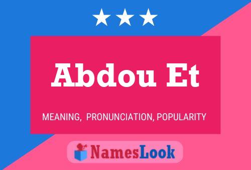 Abdou Et Name Poster