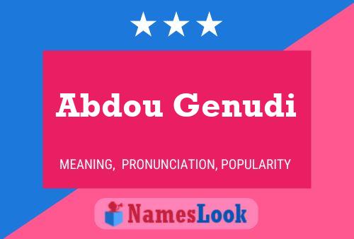 Abdou Genudi Name Poster