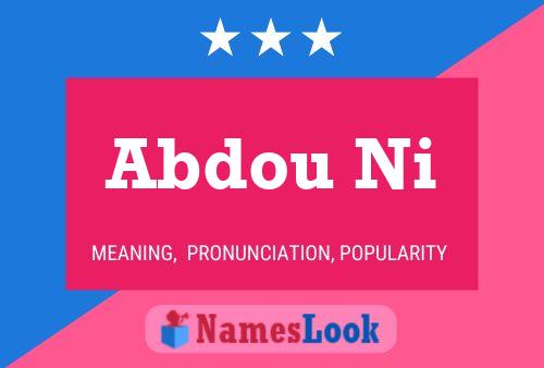 Abdou Ni Name Poster