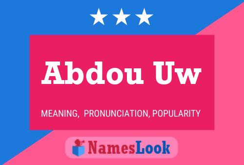 Abdou Uw Name Poster