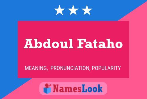 Abdoul Fataho Name Poster