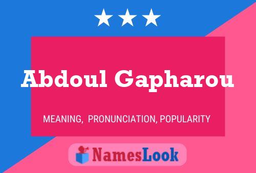 Abdoul Gapharou Name Poster