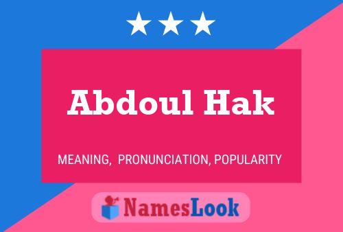 Abdoul Hak Name Poster