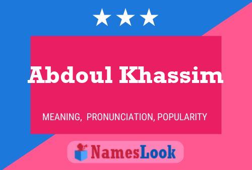 Abdoul Khassim Name Poster