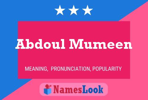 Abdoul Mumeen Name Poster