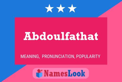 Abdoulfathat Name Poster