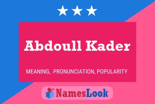 Abdoull Kader Name Poster