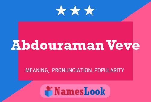 Abdouraman Veve Name Poster