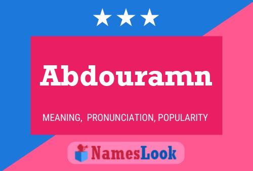 Abdouramn Name Poster