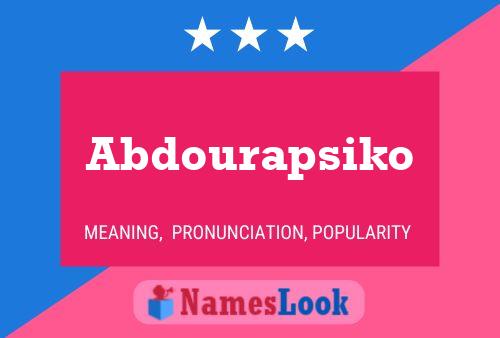 Abdourapsiko Name Poster