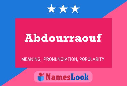 Abdourraouf Name Poster